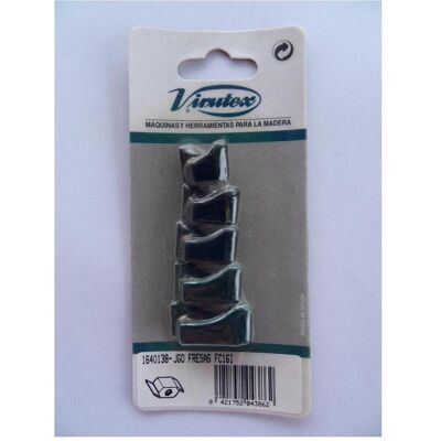 VIRUTEX FC116U - Ensemble de 5 fraises carbure - Mortaiseuse - Publicité VIRUTEX FC116U - Ensemble de 5 fraises carbure - Mortaiseuse - Publicité