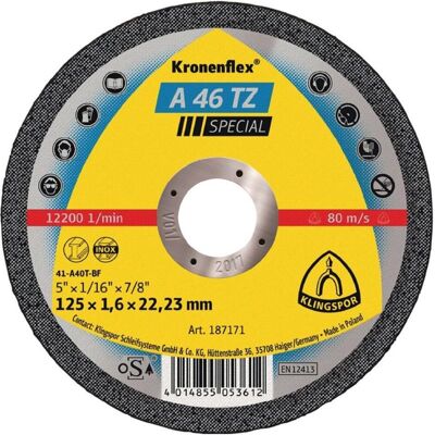 KLINGSPOR - A 46 TZ Special - 115 mm - Disque de coupe - Publicité KLINGSPOR - A 46 TZ Special - 115 mm - Disque de coupe - Publicité