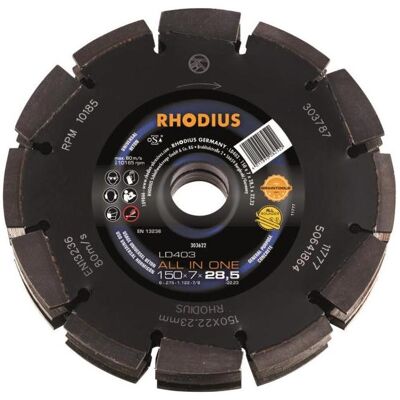 Rhodius - LD403SALL IN ONE - 150mm - Diamond Cutting Disc - Publicité Rhodius - LD403SALL IN ONE - 150mm - Diamond Cutting Disc - Publicité