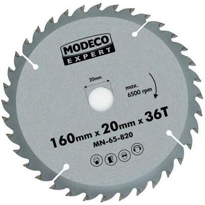 Modecom Lame de scie circulaire 170mm - Expert - 36 Dents - Découpe bois - Publicité Modecom Lame de scie circulaire 170mm - Expert - 36 Dents - Découpe bois - Publicité