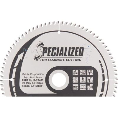 Makita, Lame de scie, Lame SPECIALIZED pour scies à onglets 250/30 - Publicité Makita, Lame de scie, Lame SPECIALIZED pour scies à onglets 250/30 - Publicité