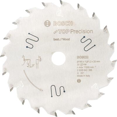 Bosch Professional Zubehör, Lame de scie, Lame de scie circulaire Top Precision Best for Wood, 165 x 20 x 1,8 mm, 20 - Publicité Bosch Professional Zubehör, Lame de scie, Lame de scie circulaire Top Precision Best for Wood, 165 x 20 x 1,8 mm, 20 - Publicité