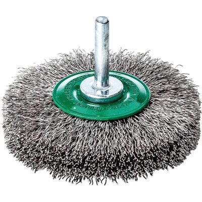 Brosse ronde en acier inoxydable V4A Lessmann - 70mm - Publicité Brosse ronde en acier inoxydable V4A Lessmann - 70mm - Publicité