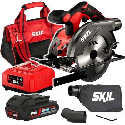 Skil, Scie circulaire portative, 20V 3520 DC 165mm Scie circulaire sans fil (1x2.0Ah sac ) - Publicité Skil, Scie circulaire portative, 20V 3520 DC 165mm Scie circulaire sans fil (1x2.0Ah sac ) - Publicité