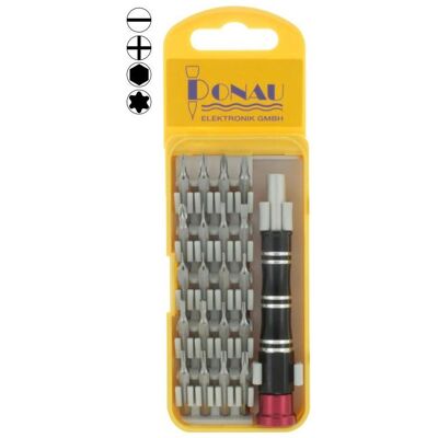 Donau Elektronik MBS20 Jeu d'embouts - 20 pièces TORX, Phillips, Hex, Plat - Publicité Donau Elektronik MBS20 Jeu d'embouts - 20 pièces TORX, Phillips, Hex, Plat - Publicité