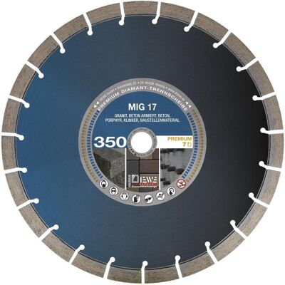 Diewe - MIG17 - 350 mm - 25,4 mm - Lame diamant - Publicité Diewe - MIG17 - 350 mm - 25,4 mm - Lame diamant - Publicité