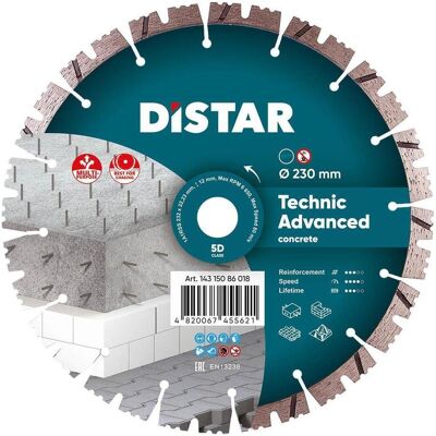 Distar Technic Advanced Disque de coupe diamanté - Disque de coupe diamant - Publicité Distar Technic Advanced Disque de coupe diamanté - Disque de coupe diamant - Publicité