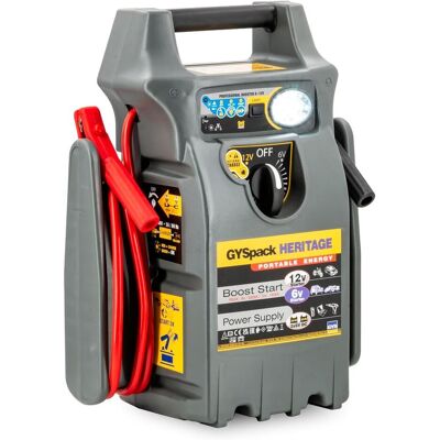GYS, Aide au démarrage, Système de démarrage rapide Gyspack Heritage 025844 Courant de démarrage (12 V)=450 A Spa (1600 A, 40000 mAh) - Publicité GYS, Aide au démarrage, Système de démarrage rapide Gyspack Heritage 025844 Courant de démarrage (12 V)=450 A Spa (1600 A, 40000 mAh) - Publicité