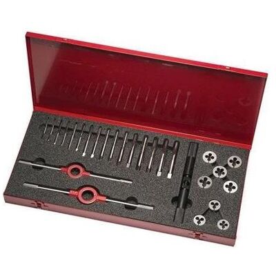 Ensemble d'outils de filetage HS-14M - 34 pièces - Cassette en métal Dormer - Publicité Ensemble d'outils de filetage HS-14M - 34 pièces - Cassette en métal Dormer - Publicité