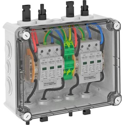OBO Bettermann PVG-C1000S110 Boîtier de protection contre la surtension - IP66, 2 trackers MPP - Publicité OBO Bettermann PVG-C1000S110 Boîtier de protection contre la surtension - IP66, 2 trackers MPP - Publicité