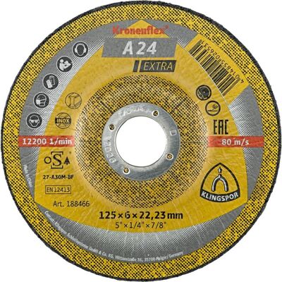 Disque à ébarber Klingspor 13444 A 24 Extra - 180 mm, 6 mm, 8500 tr/min - Publicité Disque à ébarber Klingspor 13444 A 24 Extra - 180 mm, 6 mm, 8500 tr/min - Publicité