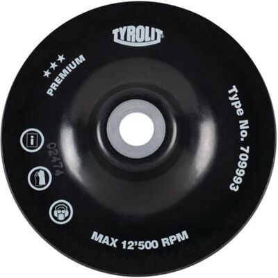 Tyrolit Support de Disque en Fibre Ø125mm M14 - Support robuste - Publicité Tyrolit Support de Disque en Fibre Ø125mm M14 - Support robuste - Publicité