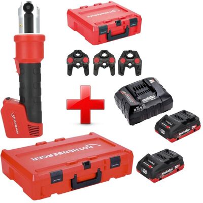 Rothenberger, Outil de presse, ROMAX NANO Akku Pressmaschine 18 V 34 kN CAS + 2x LiHD Akku 4,0 Ah + Ladegerät + 3 (Presse à tube) - Publicité Rothenberger, Outil de presse, ROMAX NANO Akku Pressmaschine 18 V 34 kN CAS + 2x LiHD Akku 4,0 Ah + Ladegerät + 3 (Presse à tube) - Publicité
