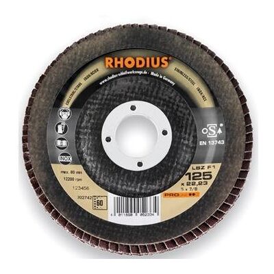 Rhodius - RHO 202726 - 125 mm - grain 24 - meule de polissage - Publicité Rhodius - RHO 202726 - 125 mm - grain 24 - meule de polissage - Publicité