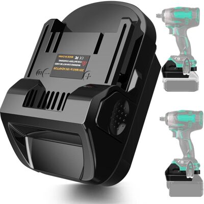 LKD, Batterie outillage + chargeur, Akku-Adapter - DeWalt/Milwaukee für Hitachi Elektrowerkzeuge (18 V) - Publicité LKD, Batterie outillage + chargeur, Akku-Adapter - DeWalt/Milwaukee für Hitachi Elektrowerkzeuge (18 V) - Publicité