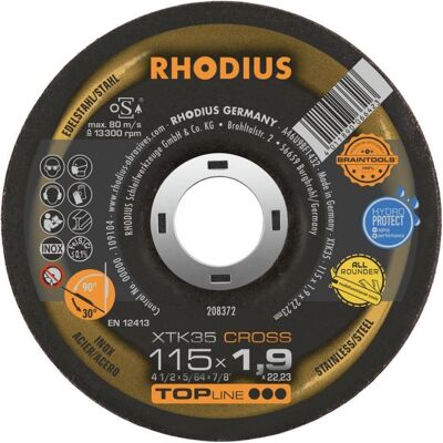 Rhodius XTK35 - Disque de coupe et de meulage 115mm pour acier et inox - Publicité Rhodius XTK35 - Disque de coupe et de meulage 115mm pour acier et inox - Publicité