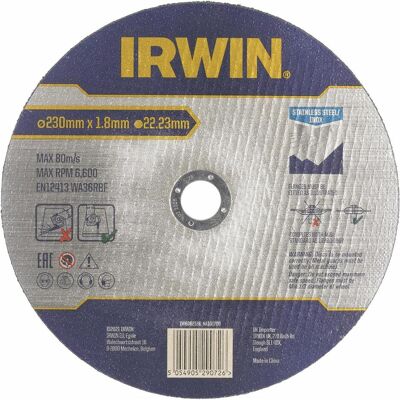 IRWIN - Disque métal 230 mm - Publicité IRWIN - Disque métal 230 mm - Publicité