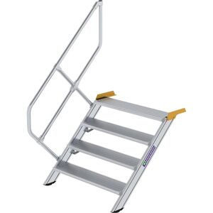Munk, Échelle, Escalier 45� largeur de marche 1000 mm 4 marches aluminium stri�es (Échafaudages, 100 cm) - Publicité Munk, Échelle, Escalier 45� largeur de marche 1000 mm 4 marches aluminium stri�es (Échafaudages, 100 cm) - Publicité