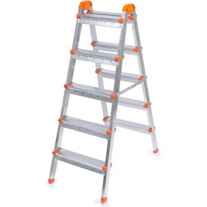 Hanah Home, Échelle, Çift Çıkışlı Metal 5+5 Folding Ladder (119 cm) - Publicité Hanah Home, Échelle, Çift Çıkışlı Metal 5+5 Folding Ladder (119 cm) - Publicité