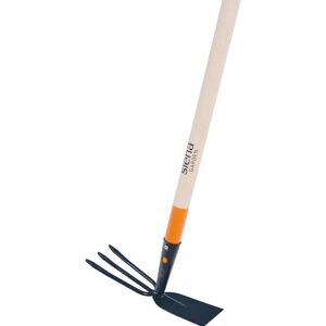 Siena Garden, Outils à main de jardinage, Double houe 3 dents, avec manche forme plate 28 x 1400 mm - Publicité Siena Garden, Outils à main de jardinage, Double houe 3 dents, avec manche forme plate 28 x 1400 mm - Publicité