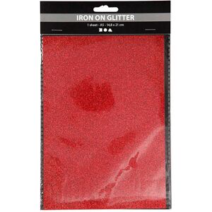 Creativ Company Feuille opstrijk Glitter Rood, A5, Applications, Rouge - Publicité Creativ Company Feuille opstrijk Glitter Rood, A5, Applications, Rouge - Publicité