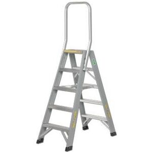 Dirks, Échelle, DKGD1003 Doppelte Treppe mit Kniestütze beschichtet 0.71m (Échafaudages) - Publicité Dirks, Échelle, DKGD1003 Doppelte Treppe mit Kniestütze beschichtet 0.71m (Échafaudages) - Publicité