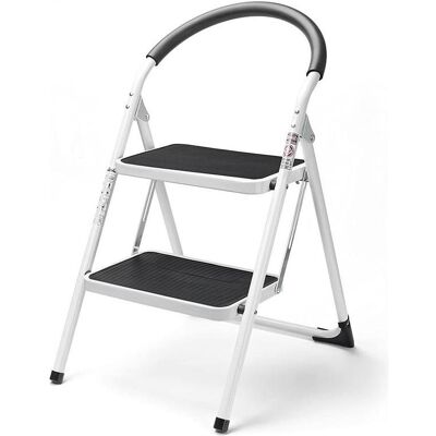 Haushalt, Échelle, 2 STEP STEEL LADDER BL-C102 WHITE (Escabeau, 106 cm) - Publicité Haushalt, Échelle, 2 STEP STEEL LADDER BL-C102 WHITE (Escabeau, 106 cm) - Publicité
