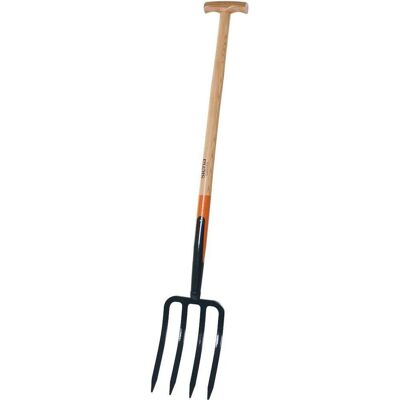 Siena Garden, Outils à main de jardinage, Fourche à bêcher 4 dents avec manche en T 85 cm anthracite orange - Publicité Siena Garden, Outils à main de jardinage, Fourche à bêcher 4 dents avec manche en T 85 cm anthracite orange - Publicité