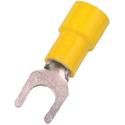 Intercable, Connecteur pour câble, Cosse à sertir ICIQ65G DIN46237 4-6qmm M5 jaune forme fourche - Publicité Intercable, Connecteur pour câble, Cosse à sertir ICIQ65G DIN46237 4-6qmm M5 jaune forme fourche - Publicité