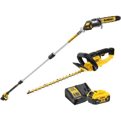 DeWalt, Débroussailleuse, 18V topsav & haekkeklipper 2pak m/batterier (Lame de coupe en métal) - Publicité DeWalt, Débroussailleuse, 18V topsav & haekkeklipper 2pak m/batterier (Lame de coupe en métal) - Publicité