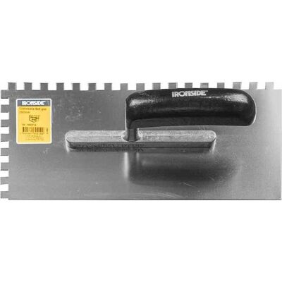 Ironside, Truelle + spatule, 160229 Truelle de lissage dentelée 8x8mm inoxydable inoxydable (12.50 cm) - Publicité Ironside, Truelle + spatule, 160229 Truelle de lissage dentelée 8x8mm inoxydable inoxydable (12.50 cm) - Publicité