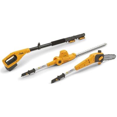 Stiga Outils à main de jardinage, Kit d'outils multifonctions à batterie SMT 100e – 20 V, 4 Ah – Taille-haie et sécateur – Rallonge - Publicité Stiga Outils à main de jardinage, Kit d'outils multifonctions à batterie SMT 100e – 20 V, 4 Ah – Taille-haie et sécateur – Rallonge - Publicité