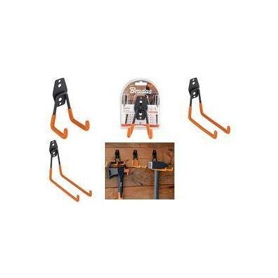 Bradas, Porte-outils mural, Werkzeughalter, gerade, Länge: 190 mm aus hochwertigem Stahl mit PVC-Beschichtung in orange - Publicité Bradas, Porte-outils mural, Werkzeughalter, gerade, Länge: 190 mm aus hochwertigem Stahl mit PVC-Beschichtung in orange - Publicité