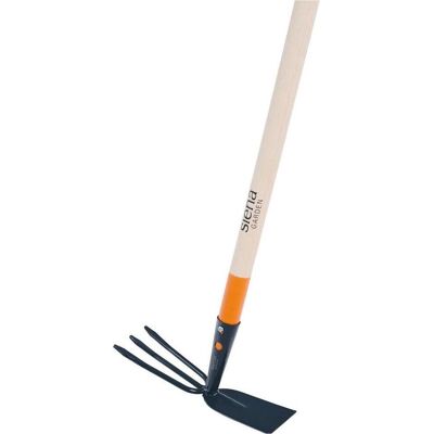 Siena Garden, Outils à main de jardinage, Double houe 3 dents, avec manche forme plate 28 x 1400 mm - Publicité Siena Garden, Outils à main de jardinage, Double houe 3 dents, avec manche forme plate 28 x 1400 mm - Publicité