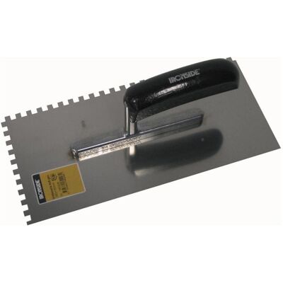 Ironside, Truelle + spatule, 160228 Truelle de lissage dentelée 6x6mm inoxydable inoxydable (13 cm) - Publicité Ironside, Truelle + spatule, 160228 Truelle de lissage dentelée 6x6mm inoxydable inoxydable (13 cm) - Publicité