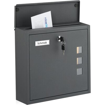 Relaxdays, Boîte aux lettres, Briefkasten mit Sichtfenster (12 x 35 x 33 cm) - Publicité Relaxdays, Boîte aux lettres, Briefkasten mit Sichtfenster (12 x 35 x 33 cm) - Publicité