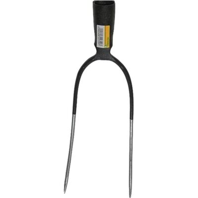 Fourche de jardin Victoria - 2 dents 28x13cm acier inoxydable - Publicité Fourche de jardin Victoria - 2 dents 28x13cm acier inoxydable - Publicité