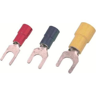 Intercable, Connecteur pour câble, Cosse à sertir ICIQ24G DIN46237 1,5-2,5qmm M4 bleu forme fourche - Publicité Intercable, Connecteur pour câble, Cosse à sertir ICIQ24G DIN46237 1,5-2,5qmm M4 bleu forme fourche - Publicité