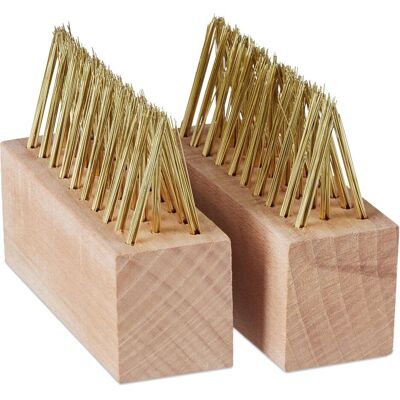 Relaxdays, Outils à main de jardinage, Jeu de 2 brosses à joints, brosses métalliques - Publicité Relaxdays, Outils à main de jardinage, Jeu de 2 brosses à joints, brosses métalliques - Publicité