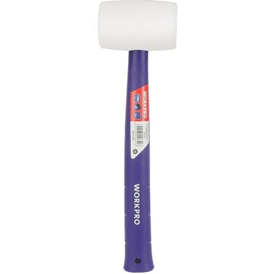 Workpro, Marteau, Gummihammer Blau Weiss (450 g) - Publicité Workpro, Marteau, Gummihammer Blau Weiss (450 g) - Publicité
