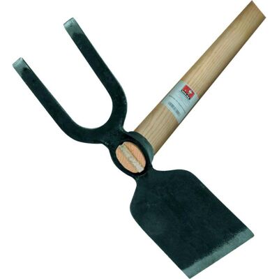 Houe de jardin Ideal - 2 dents forgées - Manche en frêne 135 cm - Publicité Houe de jardin Ideal - 2 dents forgées - Manche en frêne 135 cm - Publicité