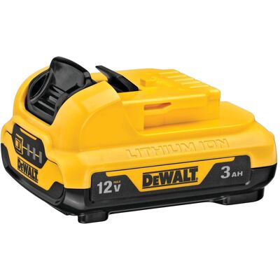 DeWalt, Batterie outillage + chargeur, DCB124 (12 V) - Publicité DeWalt, Batterie outillage + chargeur, DCB124 (12 V) - Publicité