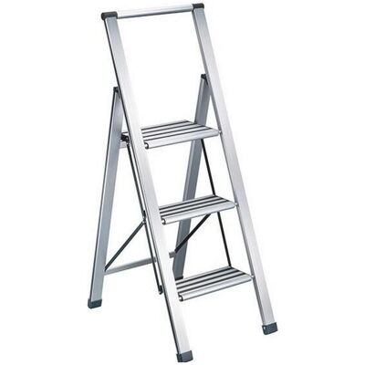 technocraft, Échelle, Échelle pliante en aluminium SLIMSTER, 3 marches (Escabeau, 99 cm) - Publicité technocraft, Échelle, Échelle pliante en aluminium SLIMSTER, 3 marches (Escabeau, 99 cm) - Publicité