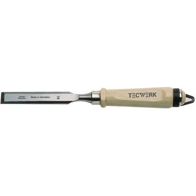 Tecwerk, Ciseaux à bois + rabot, Ciseaux à bois largeur de lame 4 mm avec serre-joints manche en hêtre blanc forme Ulm acier CV (4 mm) - Publicité Tecwerk, Ciseaux à bois + rabot, Ciseaux à bois largeur de lame 4 mm avec serre-joints manche en hêtre blanc forme Ulm acier CV (4 mm) - Publicité