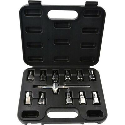 GEKO, Outils automobiles, Kit de purge d'huile, hexagonal + carré, 12 pcs. Publicité GEKO, Outils automobiles, Kit de purge d'huile, hexagonal + carré, 12 pcs. Publicité