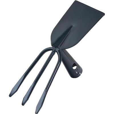 Siena Garden, Outils à main de jardinage, Double houe de jardin 3 dents 28 mm douille anthracite - Publicité Siena Garden, Outils à main de jardinage, Double houe de jardin 3 dents 28 mm douille anthracite - Publicité