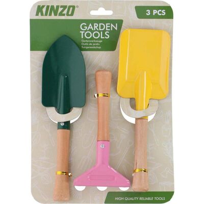Kinzo Outils de jardinage : pelle, bêche, râteau - Publicité Kinzo Outils de jardinage : pelle, bêche, râteau - Publicité