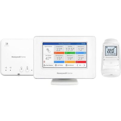 Honeywell Heizkörperthermostat-Set evohome EVO-HOUSE-PLUS, Thermostat, Blanc - Publicité Honeywell Heizkörperthermostat-Set evohome EVO-HOUSE-PLUS, Thermostat, Blanc - Publicité