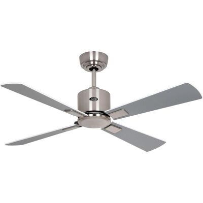 Ventilateur de plafond CasaFan 103 BN WE-LG WiFi - Chrome / Nickel brossé - Publicité Ventilateur de plafond CasaFan 103 BN WE-LG WiFi - Chrome / Nickel brossé - Publicité