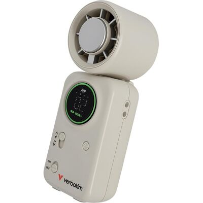 Verbatim Ventilateur portable Cool ’n’ Go Ice Touch Mini, blanc/argent, Ventilateur, Blanc, Argent - Publicité Verbatim Ventilateur portable Cool ’n’ Go Ice Touch Mini, blanc/argent, Ventilateur, Blanc, Argent - Publicité